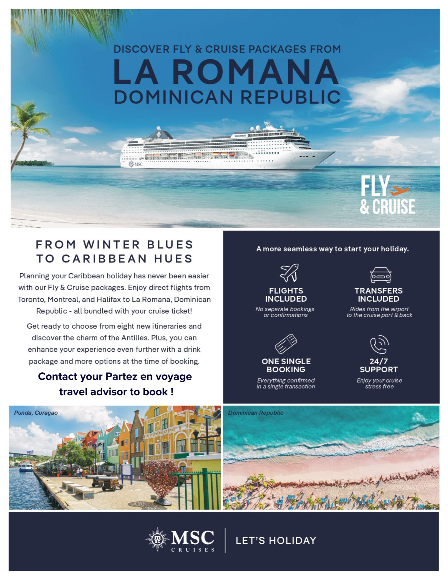 Amawaterways promotion discover fly & cruise packages from LA ROMANA Dominican republic with Partez en Voyage