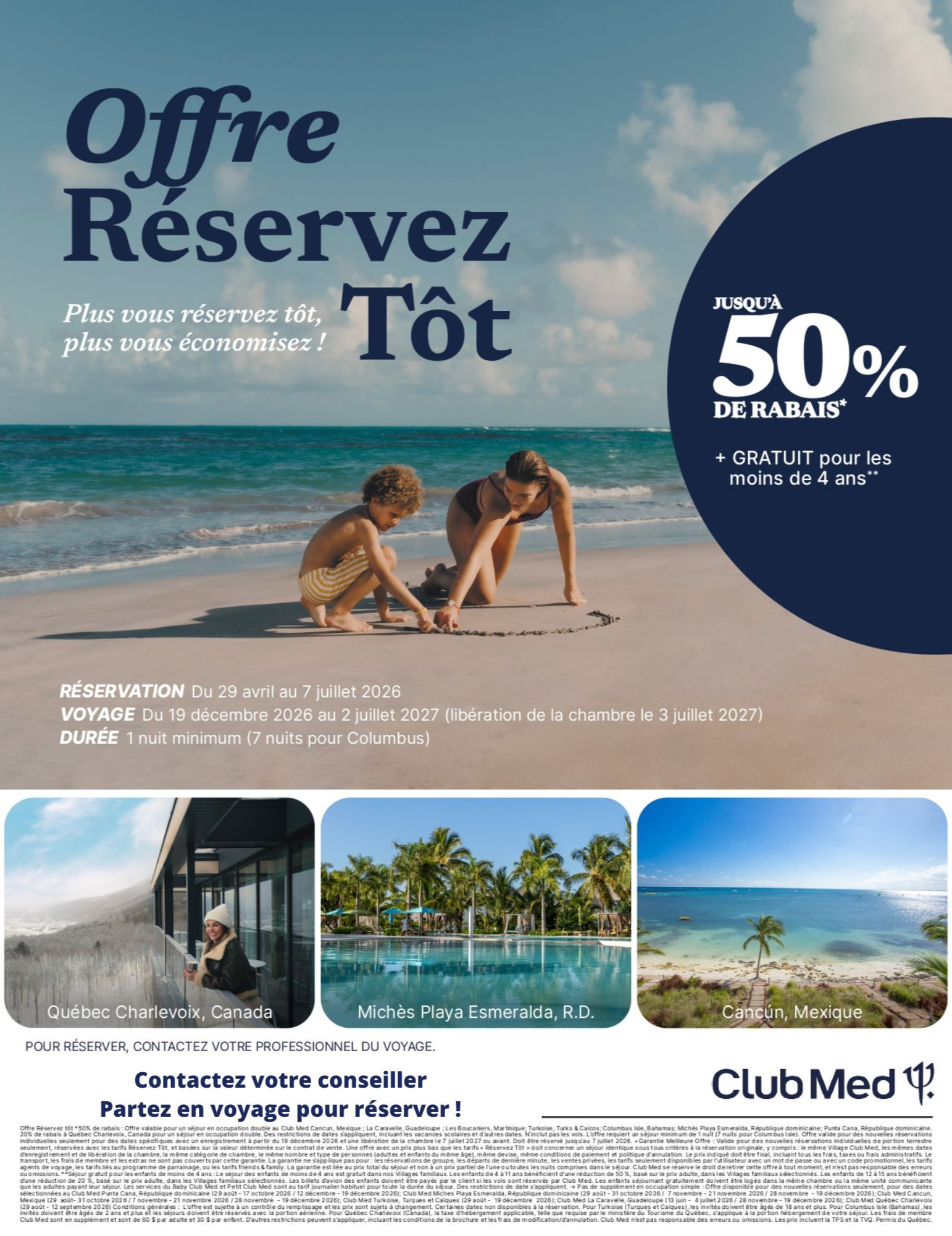 Promotion Club Med Réservez tôt avec Partez en Voyage