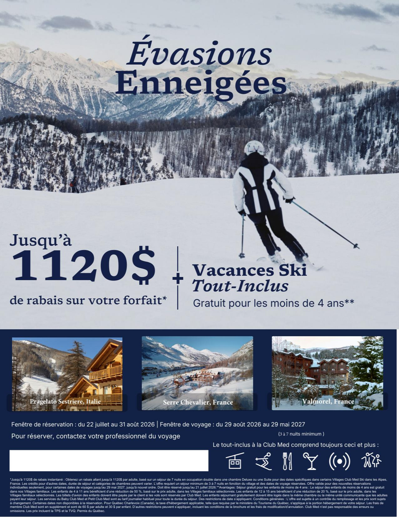 Promotion Vacances Club Med Évasions enneigées Jusqu